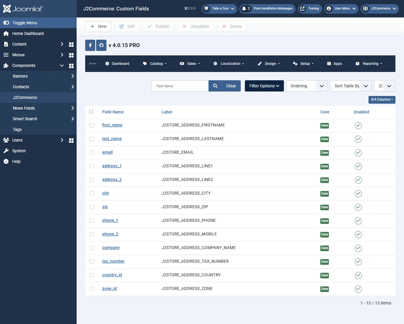 Custom Fields